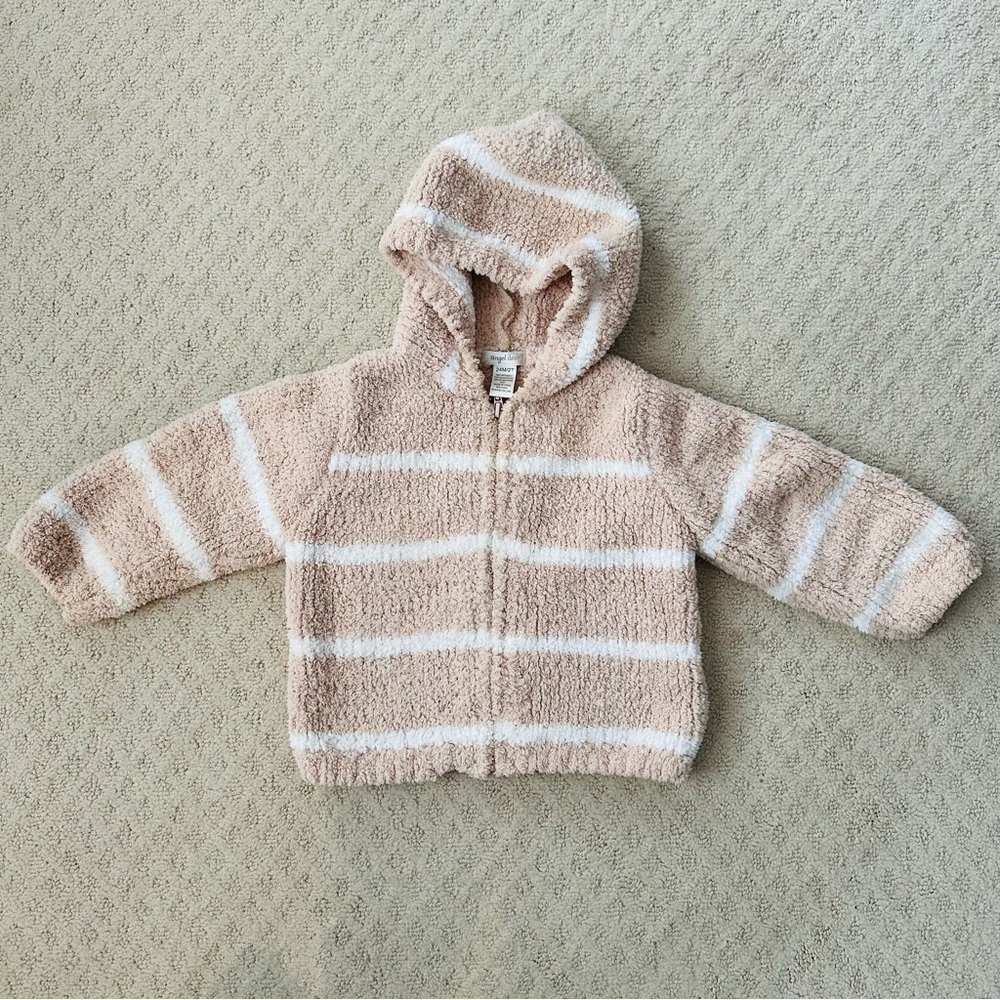 Angel Dear Chenille Striped Hoodie Jacket Size 24mo/2T